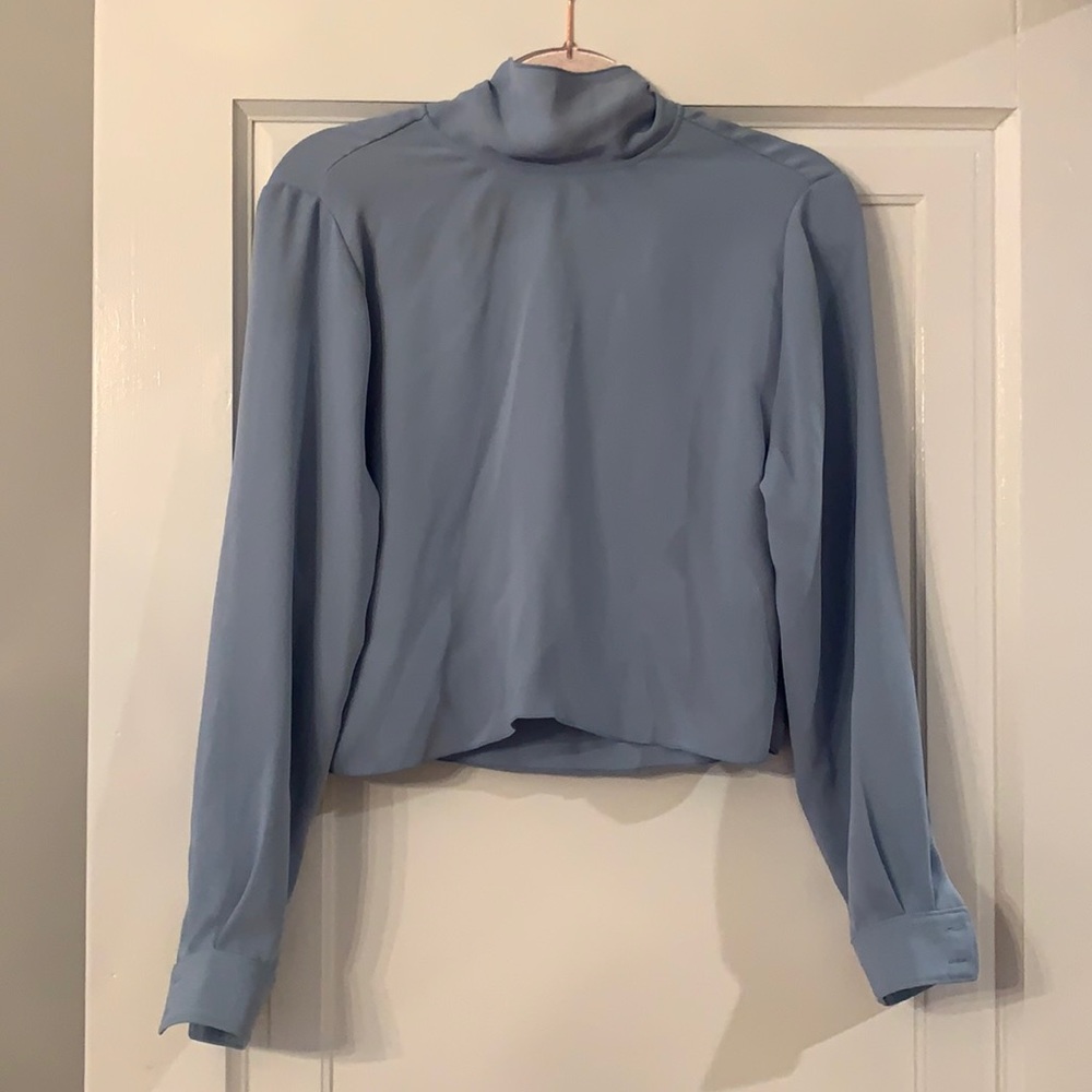 NWT Powder Blue Aritzia Blouse with Bow
